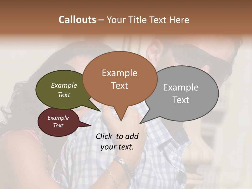 Walking White Tourists PowerPoint Template