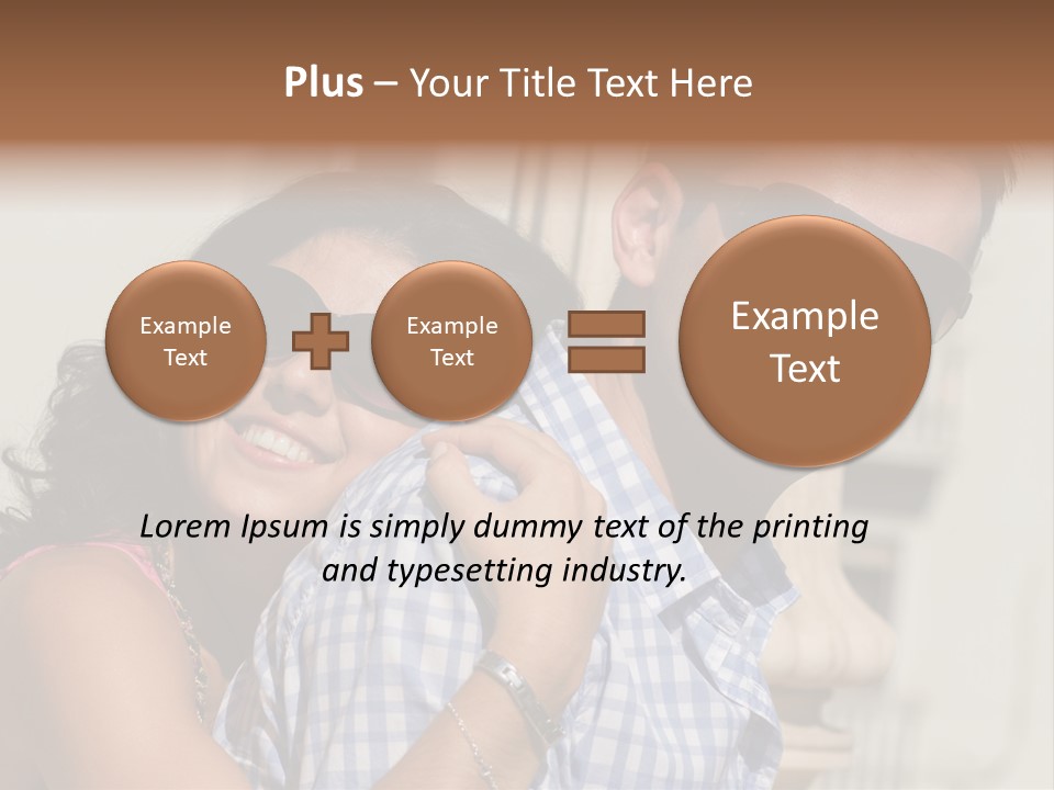 Walking White Tourists PowerPoint Template