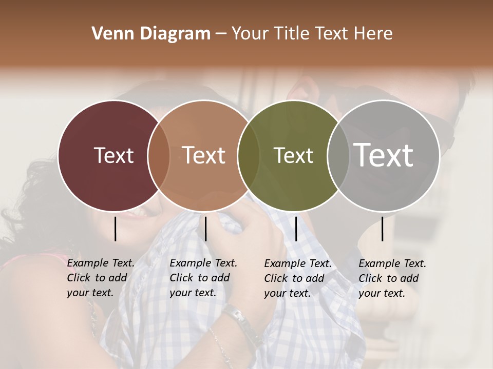 Walking White Tourists PowerPoint Template