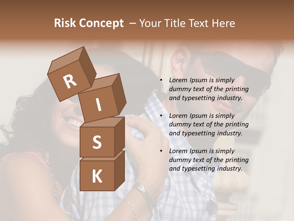 Walking White Tourists PowerPoint Template