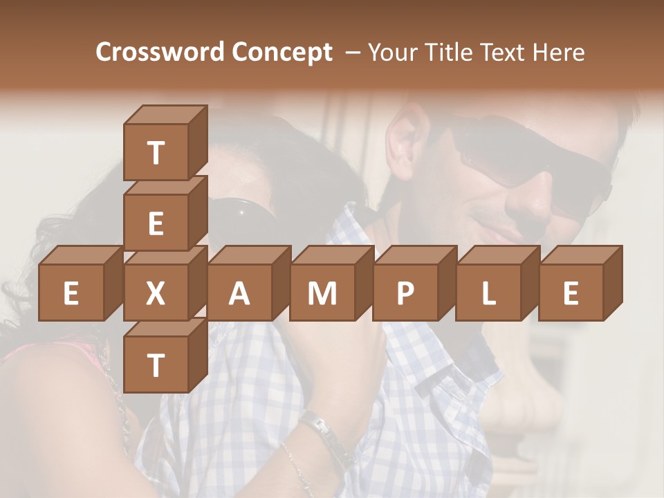 Walking White Tourists PowerPoint Template