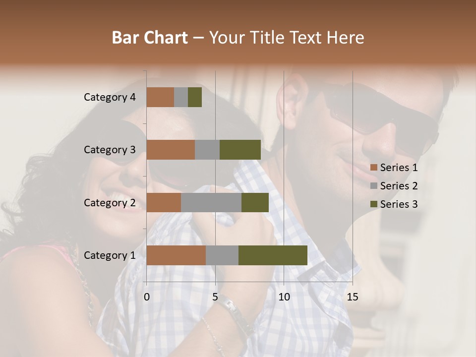 Walking White Tourists PowerPoint Template