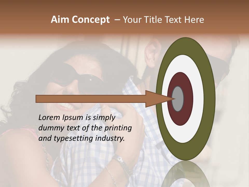 Walking White Tourists PowerPoint Template