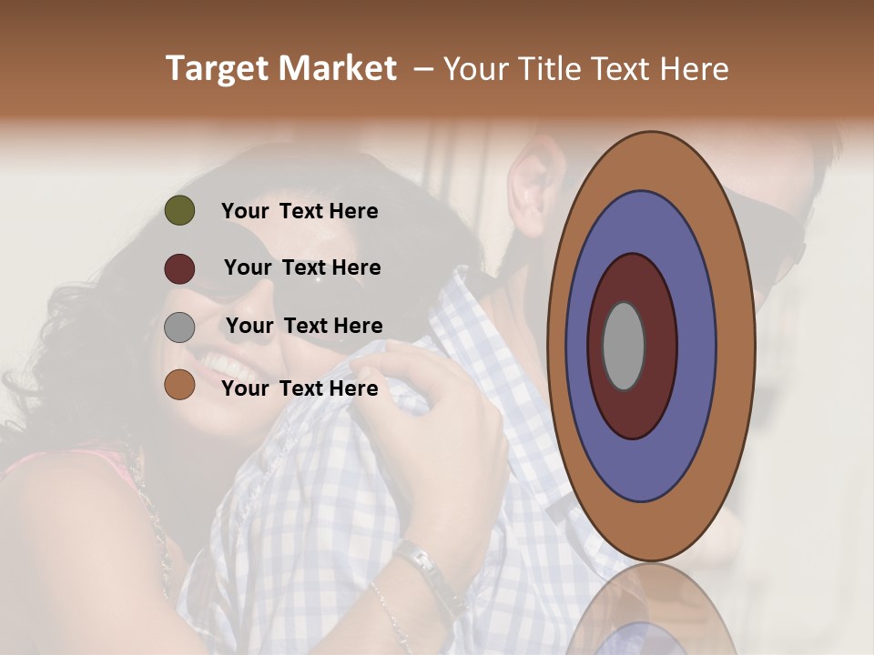 Walking White Tourists PowerPoint Template