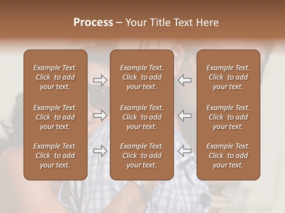 Walking White Tourists PowerPoint Template