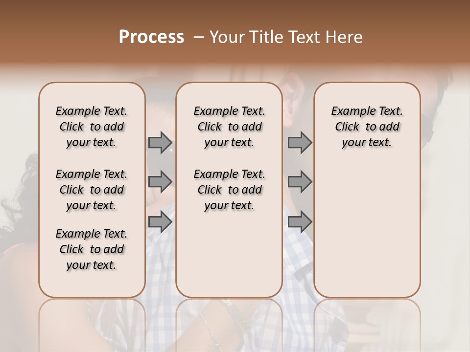 Walking White Tourists PowerPoint Template