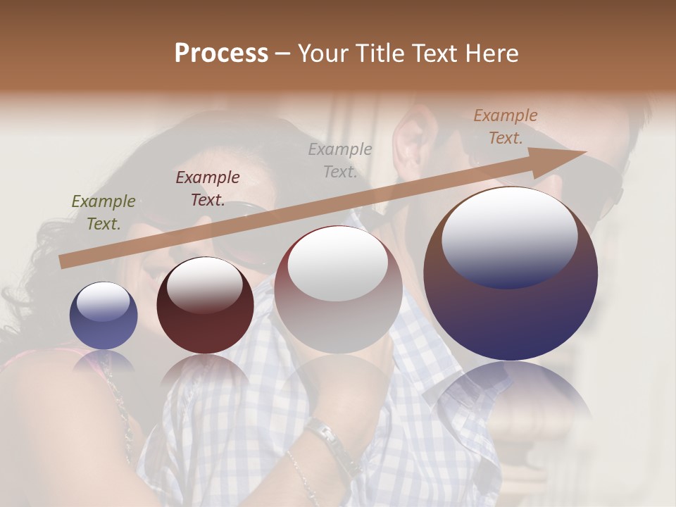 Walking White Tourists PowerPoint Template