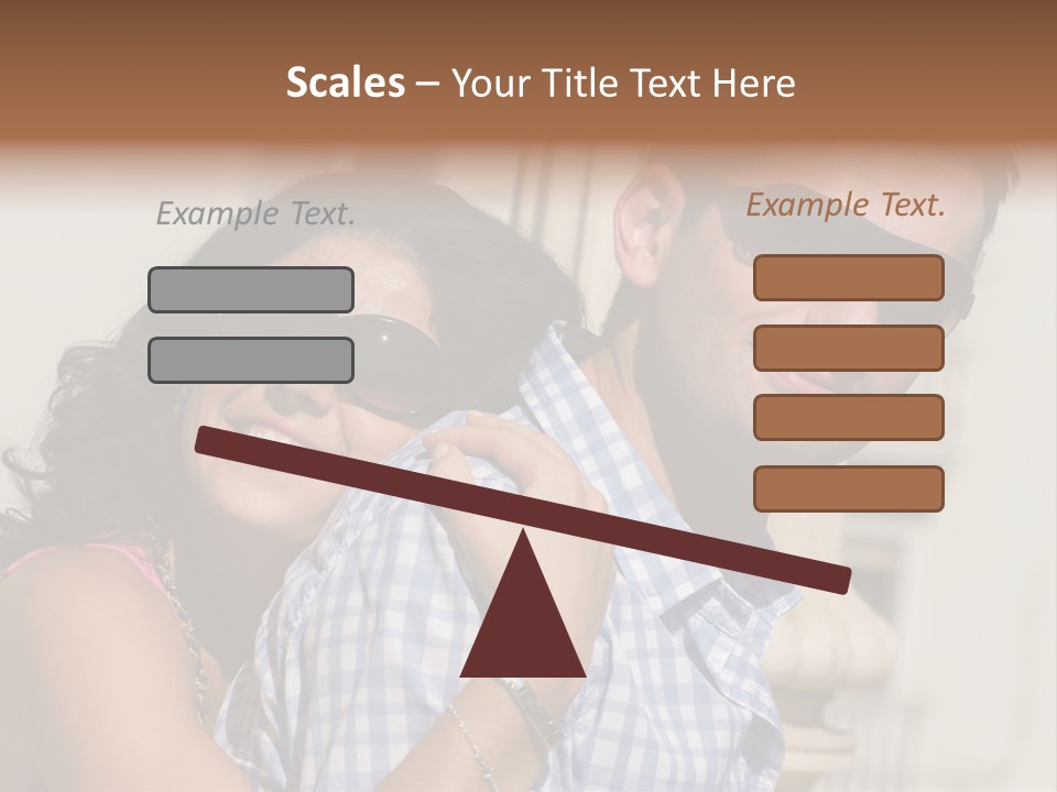 Walking White Tourists PowerPoint Template