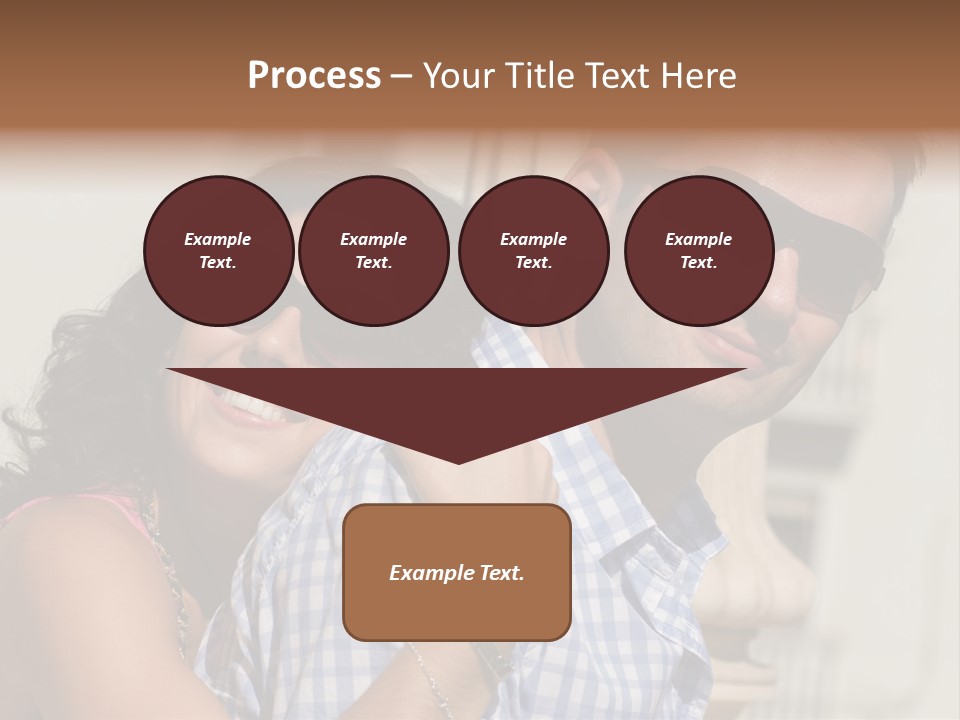 Walking White Tourists PowerPoint Template