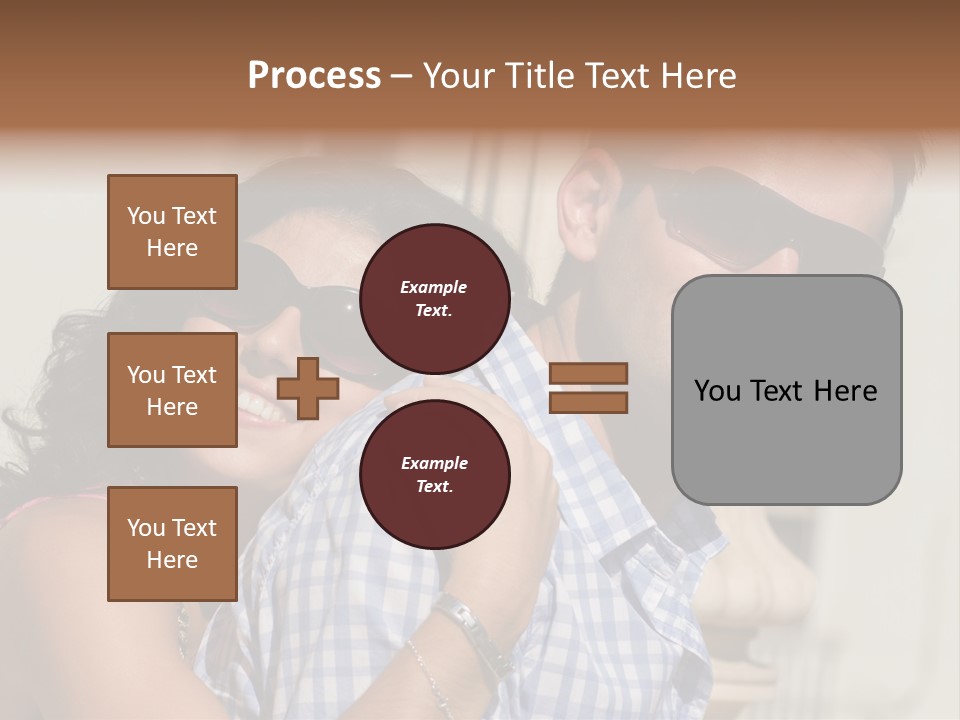 Walking White Tourists PowerPoint Template