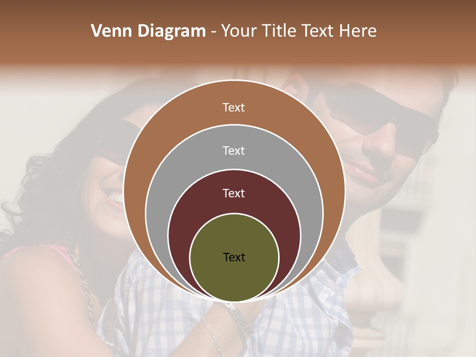 Walking White Tourists PowerPoint Template