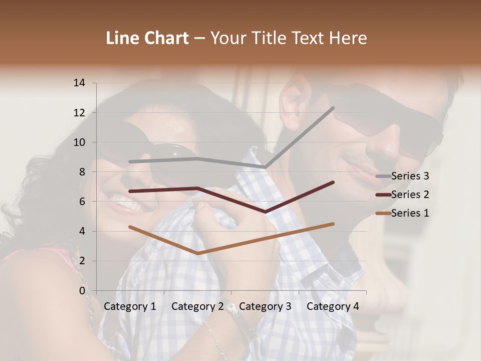 Walking White Tourists PowerPoint Template