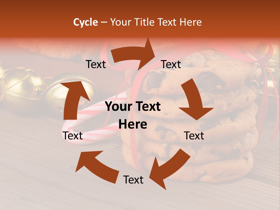 A Pile Of Cookies And Candy Canes On A Table PowerPoint Template