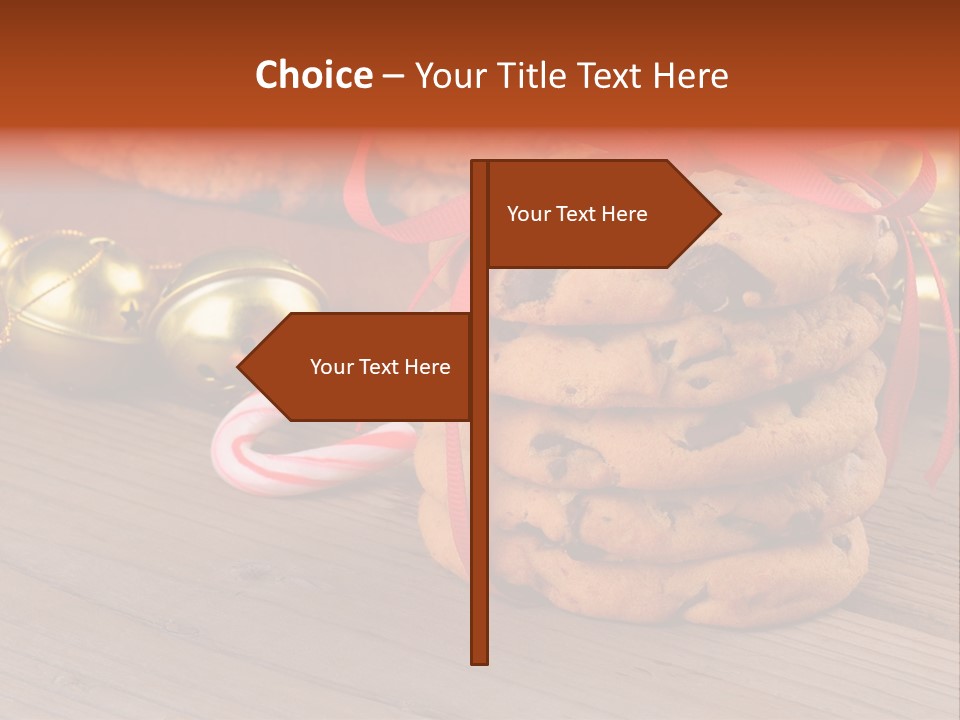 A Pile Of Cookies And Candy Canes On A Table PowerPoint Template