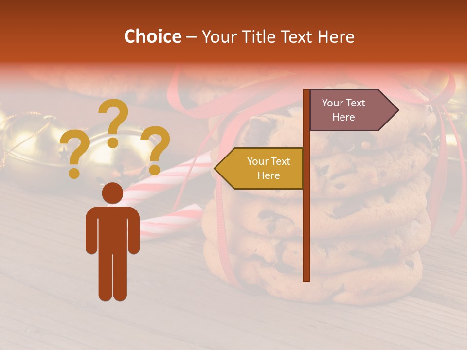 A Pile Of Cookies And Candy Canes On A Table PowerPoint Template