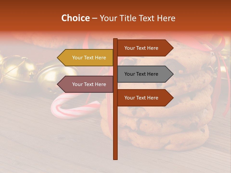 A Pile Of Cookies And Candy Canes On A Table PowerPoint Template