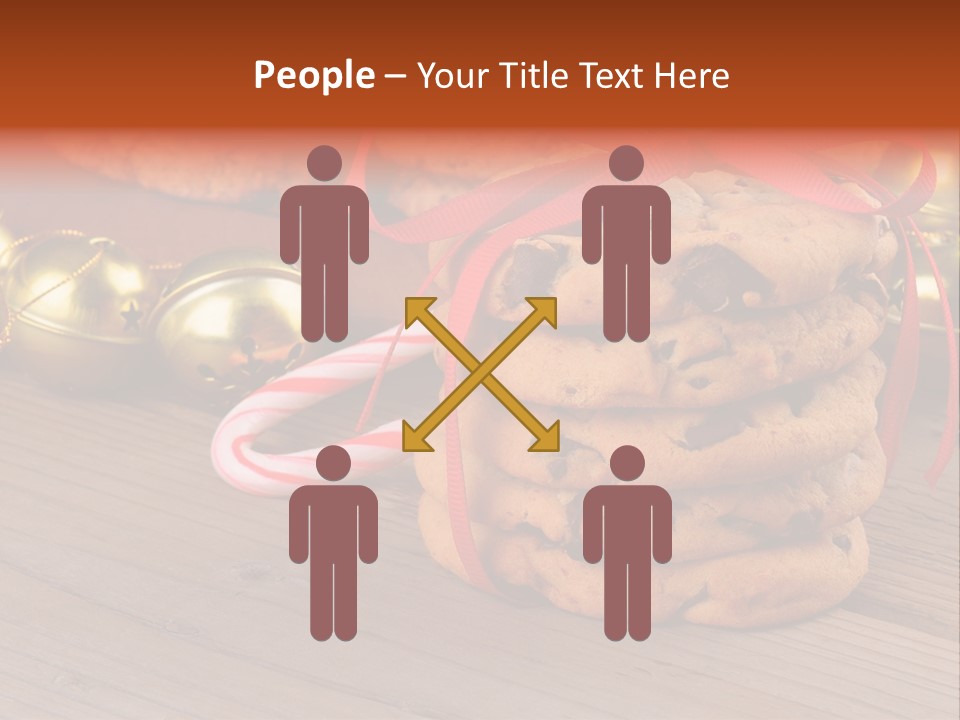 A Pile Of Cookies And Candy Canes On A Table PowerPoint Template
