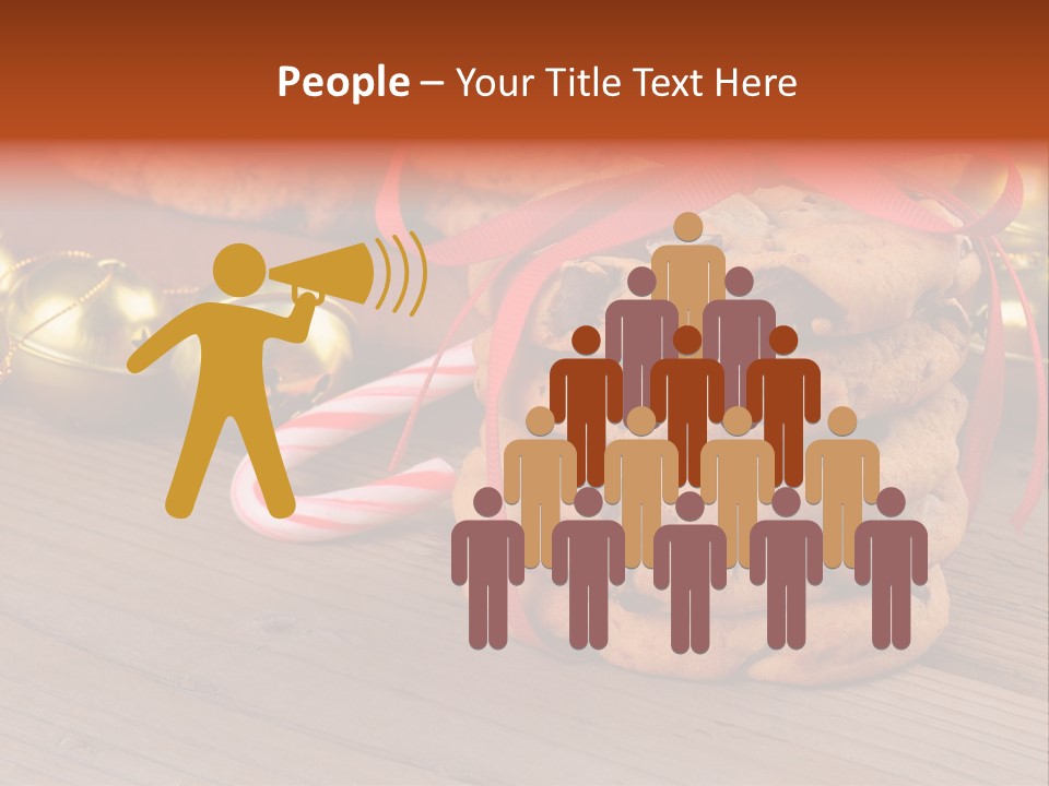 A Pile Of Cookies And Candy Canes On A Table PowerPoint Template