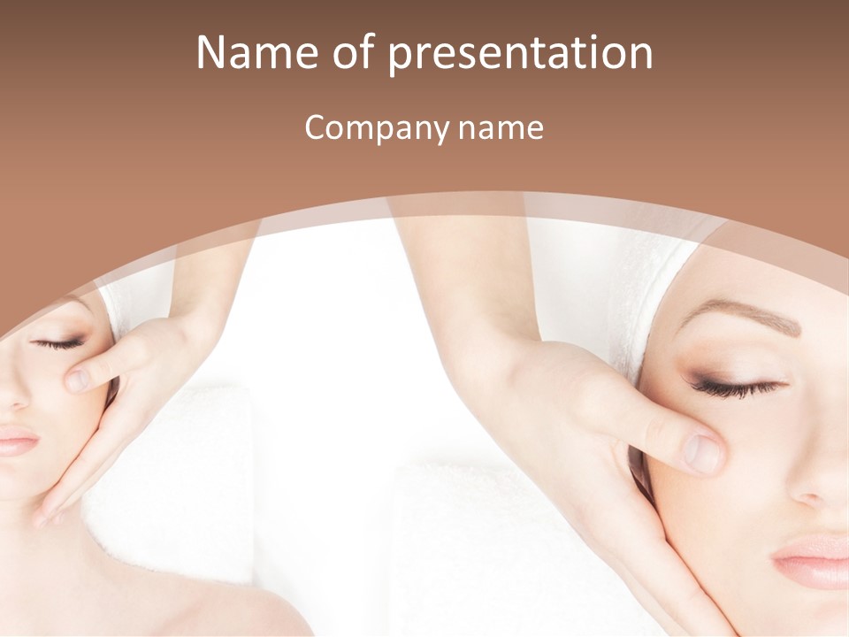 A Woman Getting A Facial Massage Powerpoint Presentation PowerPoint Template