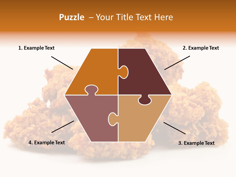 A Pile Of Fried Food On A White Background PowerPoint Template