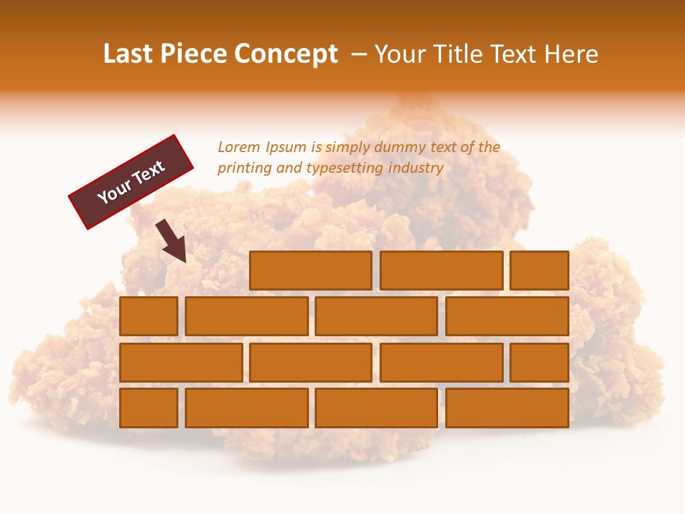 A Pile Of Fried Food On A White Background PowerPoint Template