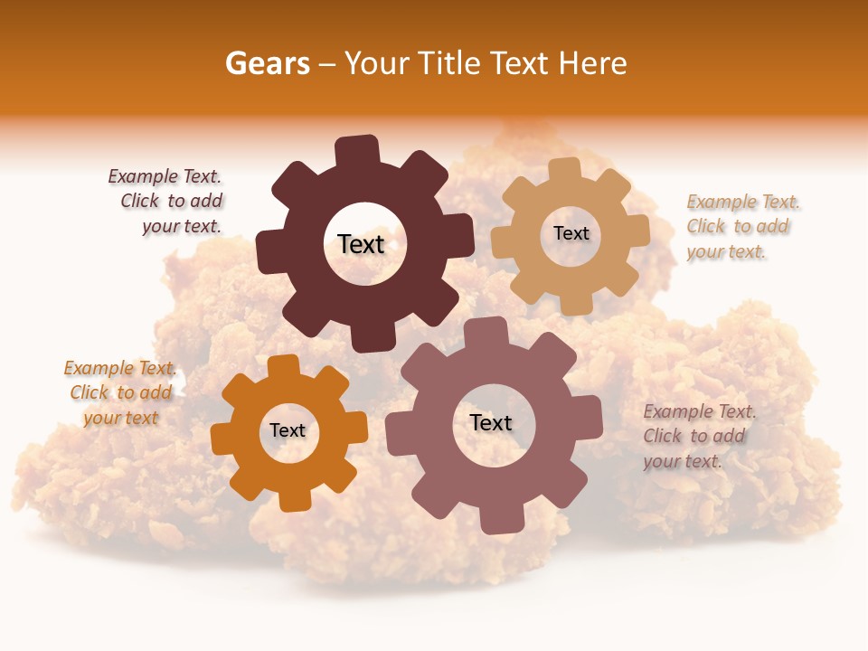 A Pile Of Fried Food On A White Background PowerPoint Template