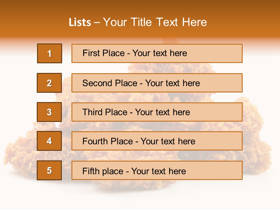 A Pile Of Fried Food On A White Background PowerPoint Template