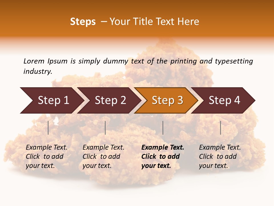 A Pile Of Fried Food On A White Background PowerPoint Template