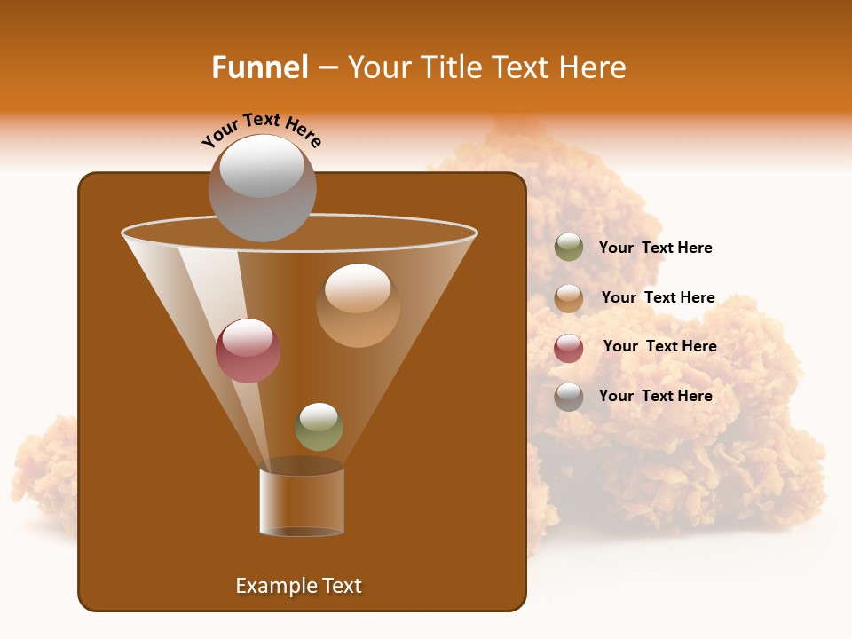 A Pile Of Fried Food On A White Background PowerPoint Template