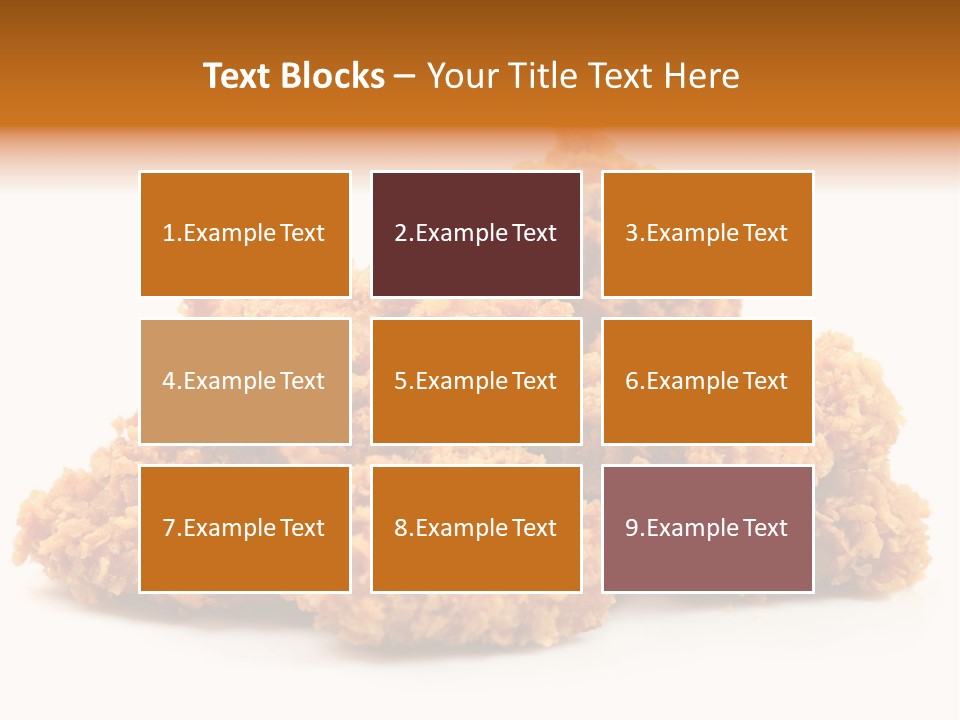 A Pile Of Fried Food On A White Background PowerPoint Template