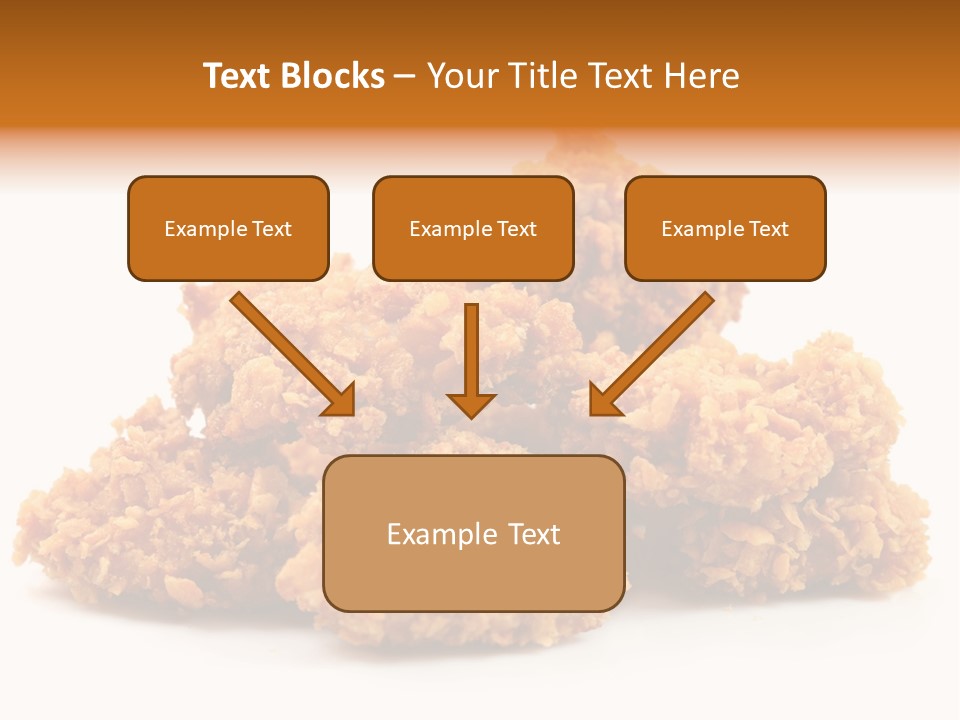 A Pile Of Fried Food On A White Background PowerPoint Template