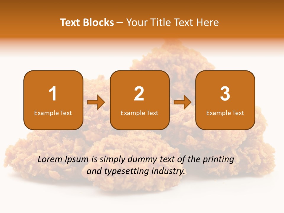 A Pile Of Fried Food On A White Background PowerPoint Template