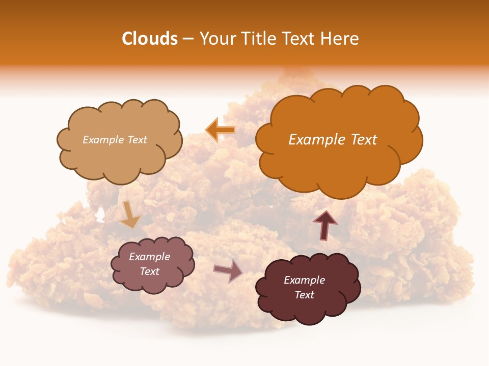 A Pile Of Fried Food On A White Background PowerPoint Template