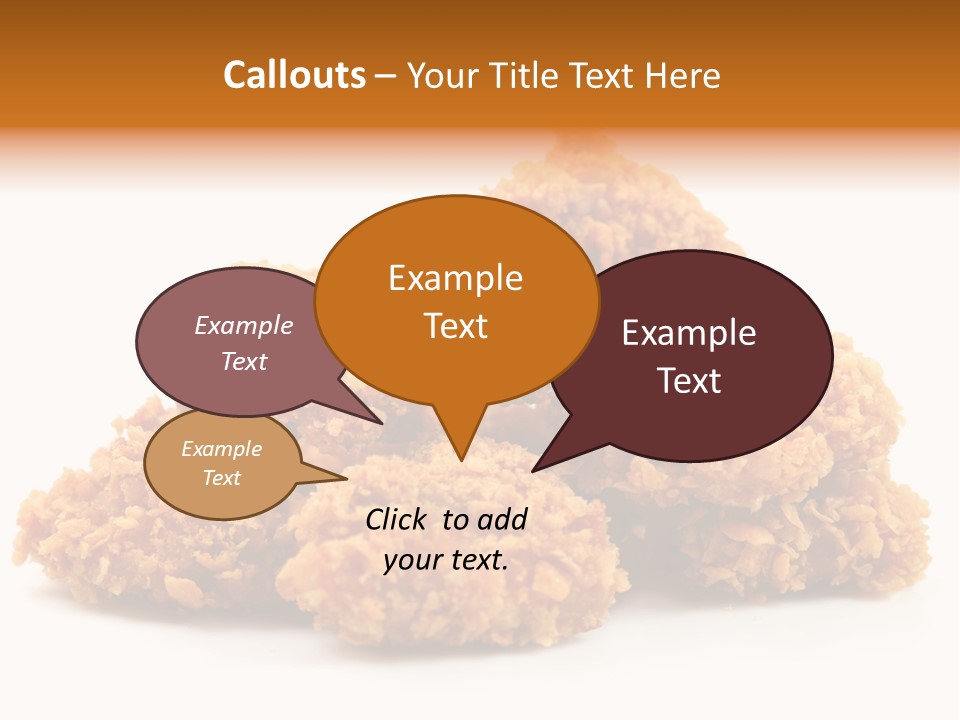 A Pile Of Fried Food On A White Background PowerPoint Template