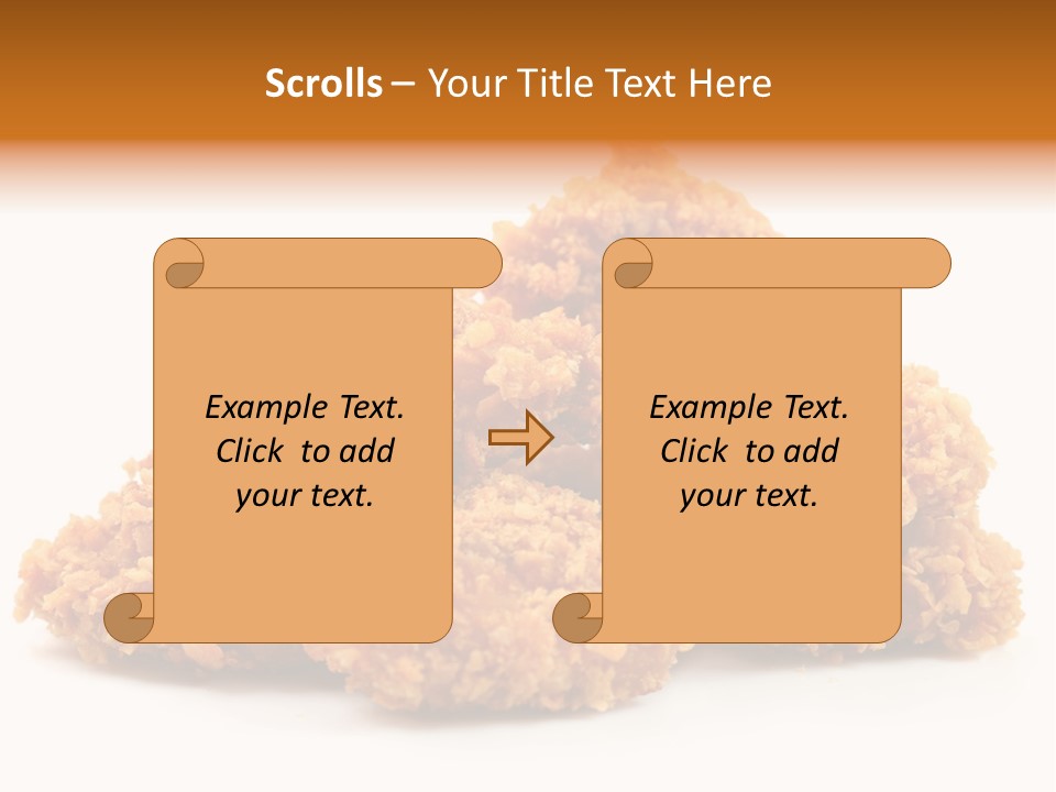 A Pile Of Fried Food On A White Background PowerPoint Template