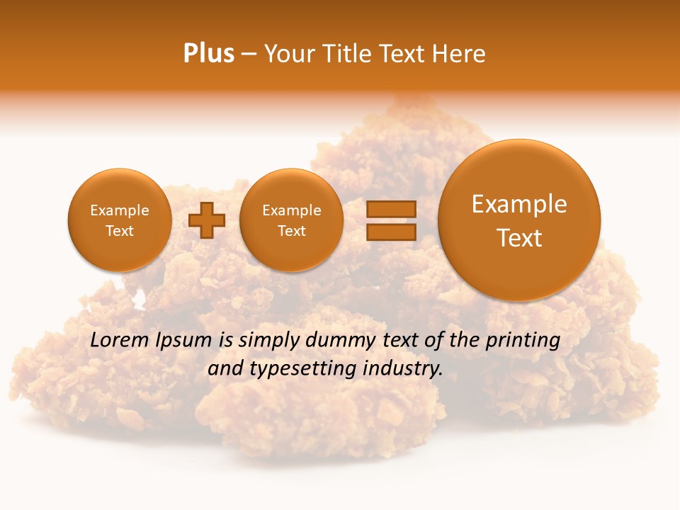 A Pile Of Fried Food On A White Background PowerPoint Template