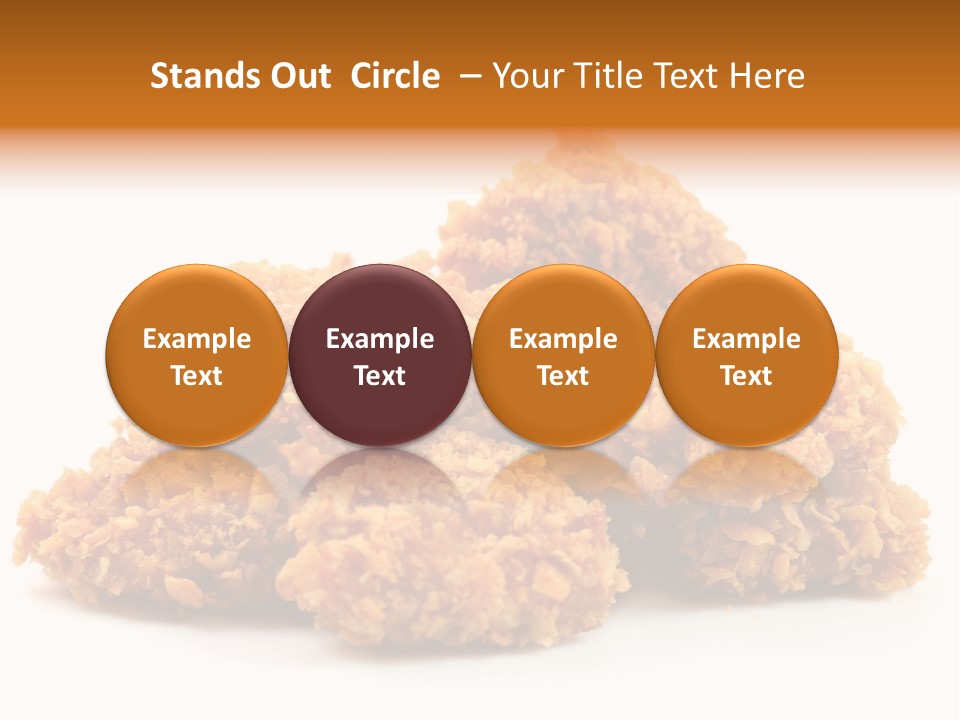 A Pile Of Fried Food On A White Background PowerPoint Template