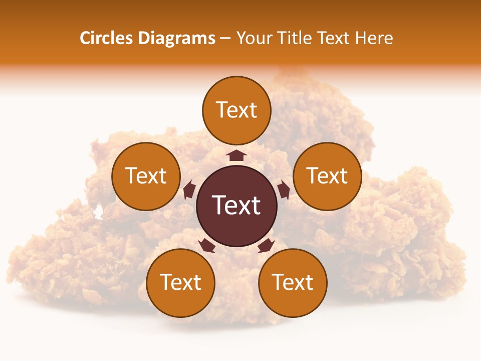 A Pile Of Fried Food On A White Background PowerPoint Template