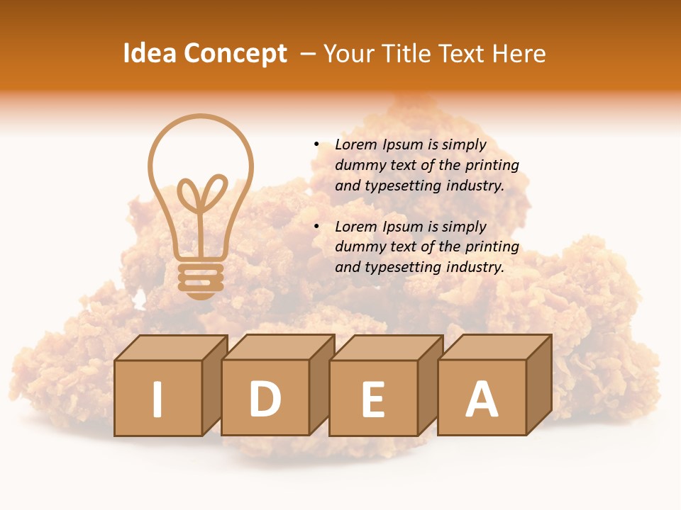 A Pile Of Fried Food On A White Background PowerPoint Template