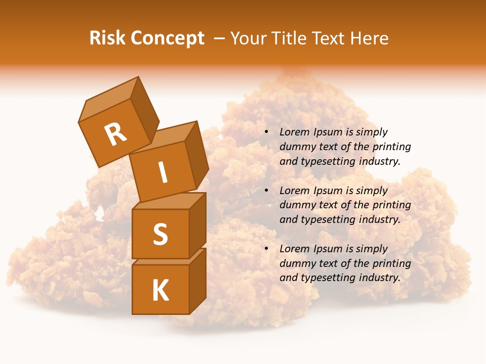 A Pile Of Fried Food On A White Background PowerPoint Template