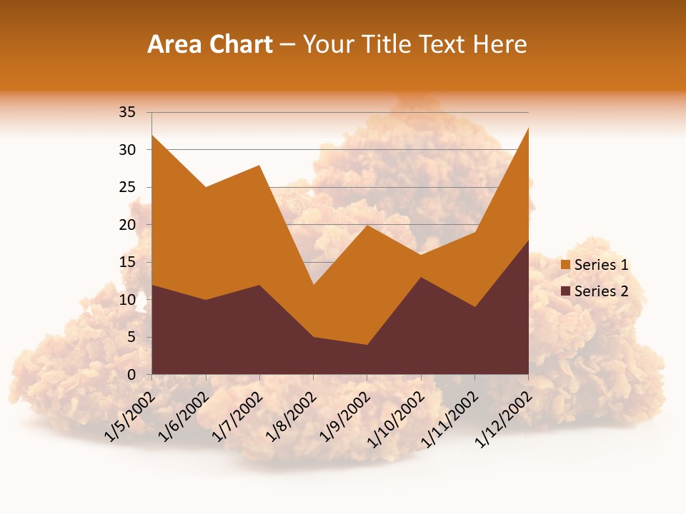 A Pile Of Fried Food On A White Background PowerPoint Template
