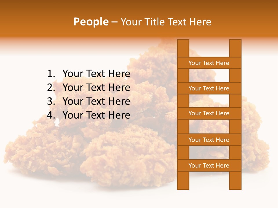 A Pile Of Fried Food On A White Background PowerPoint Template