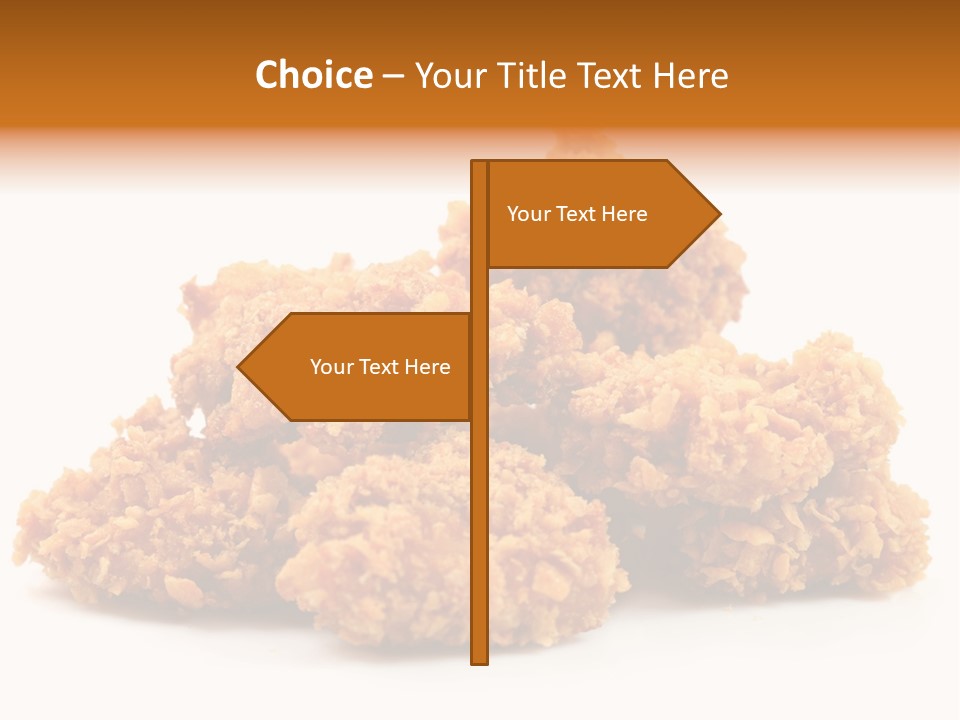 A Pile Of Fried Food On A White Background PowerPoint Template