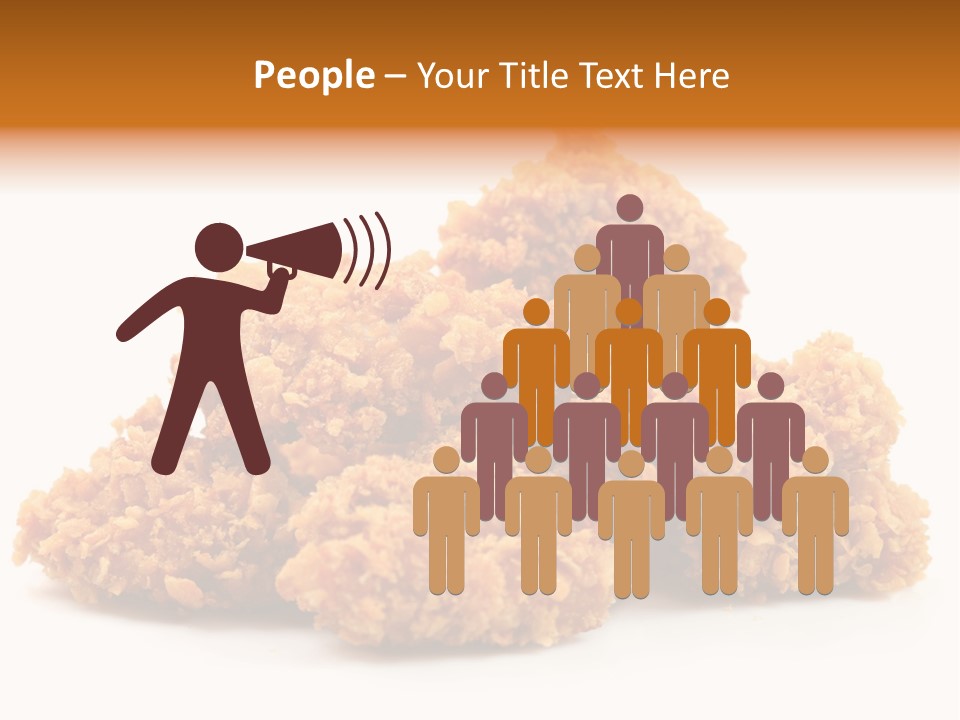 A Pile Of Fried Food On A White Background PowerPoint Template