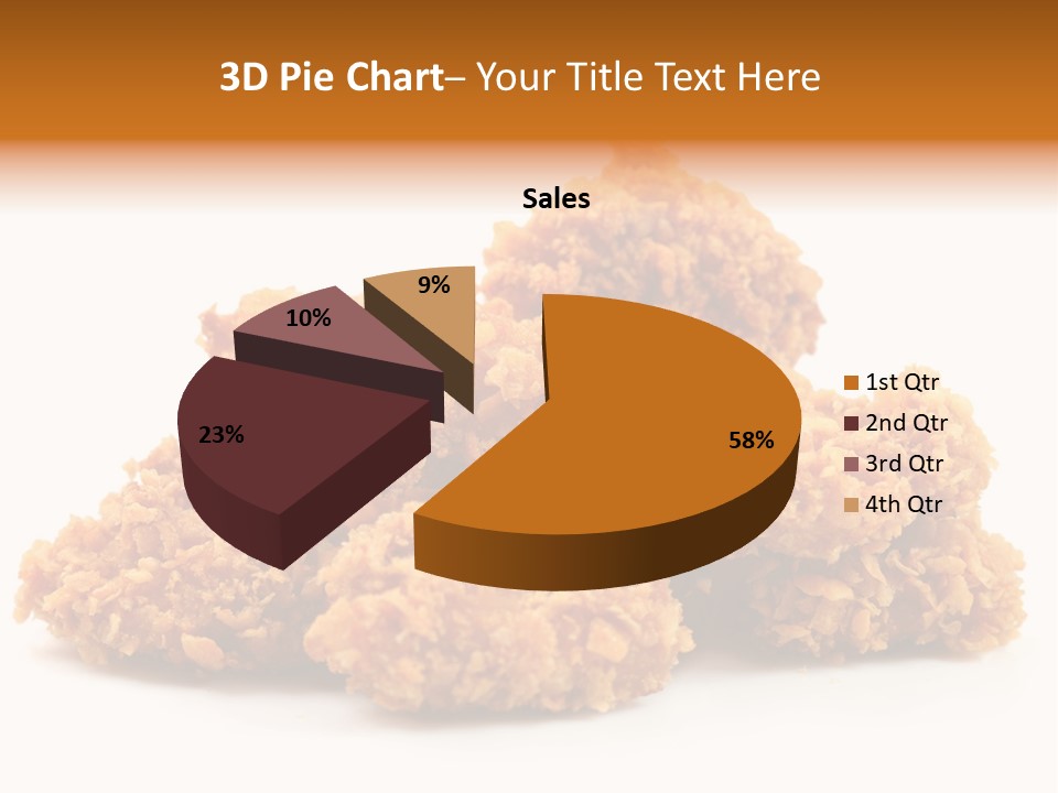 A Pile Of Fried Food On A White Background PowerPoint Template