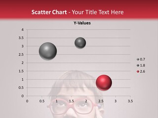 A Young Boy Wearing Glasses With A Red Background PowerPoint Template