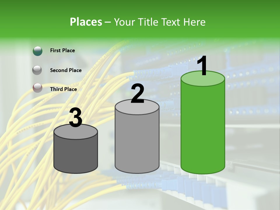 Cat Blue Ethernet PowerPoint Template