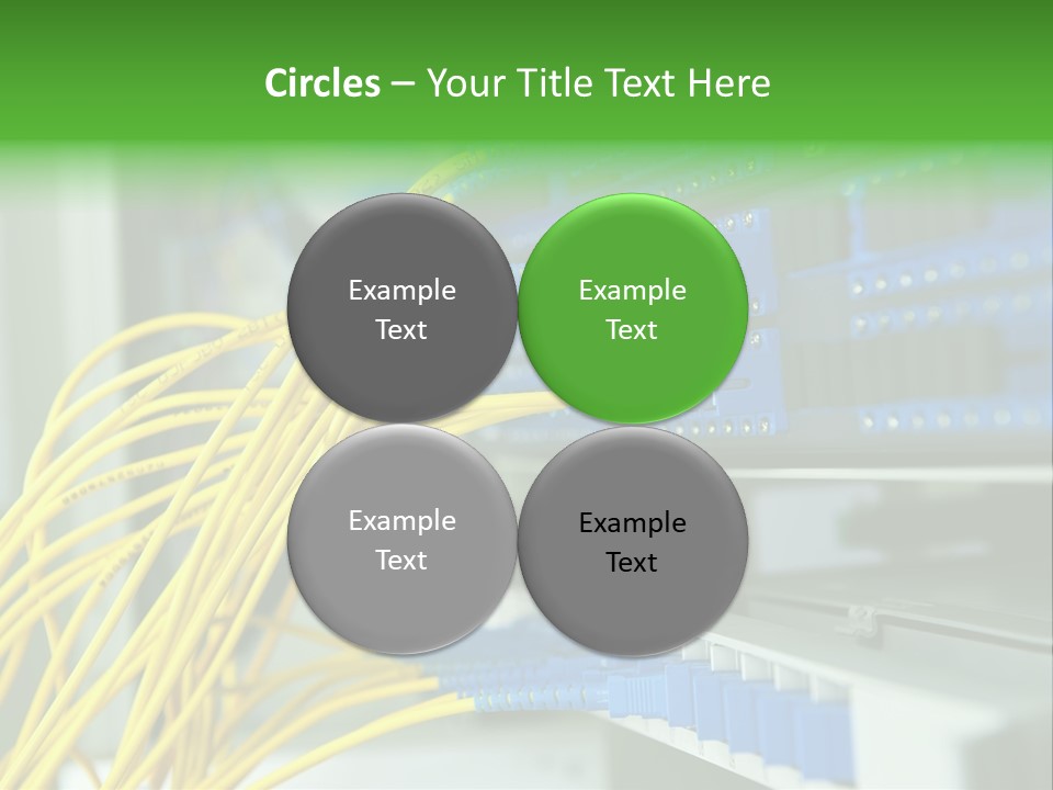 Cat Blue Ethernet PowerPoint Template