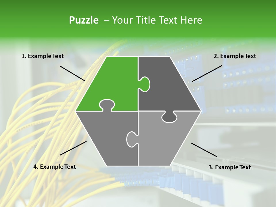 Cat Blue Ethernet PowerPoint Template