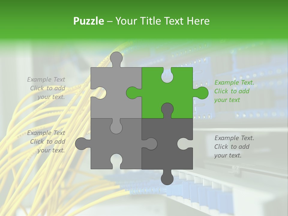 Cat Blue Ethernet PowerPoint Template